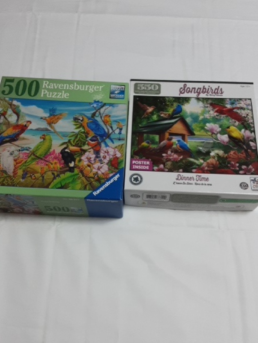 500 Piece Ravensburger & 550 Piece Songbirds Puzzles